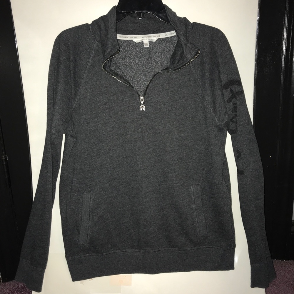 Victoria’s Secret quarter zip pullover in gray